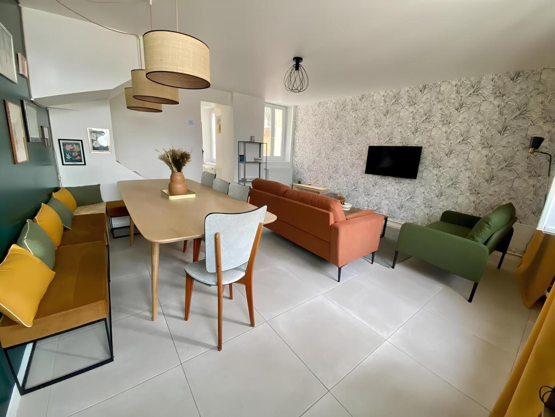 Maison Familiale Avec Exterieur Menage Et Linges Inclus Rouen Luaran gambar